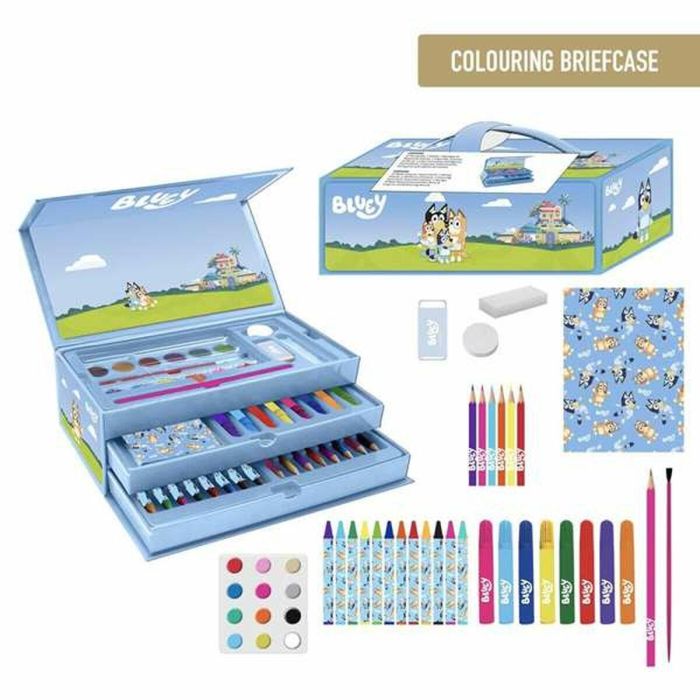 Set de Papelería Bluey Azul 52 Piezas 7