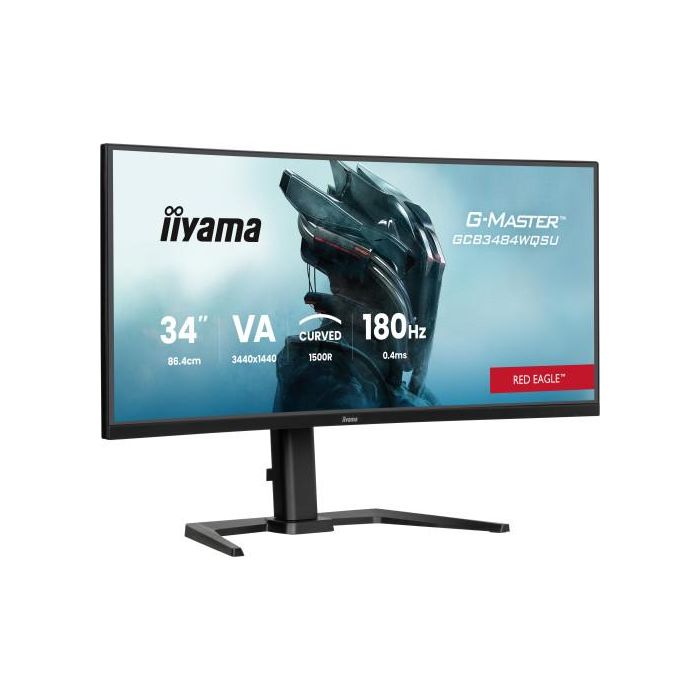 Iiyama G-Master GCB3484WQSU-B1 Monitor Curvo 34" 1500R 180Hz 0.4ms MPRT VA HDR400 FreeSync Premium Negro 1