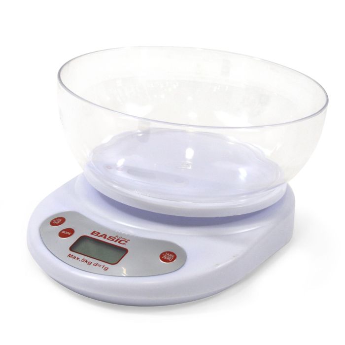 Báscula de Cocina Digital Basic Home 5 kg con Bol (6 Unidades) 5 Báscula de Cocina Digital Basic Home 5 kg con Bol (6 Unidades) 5