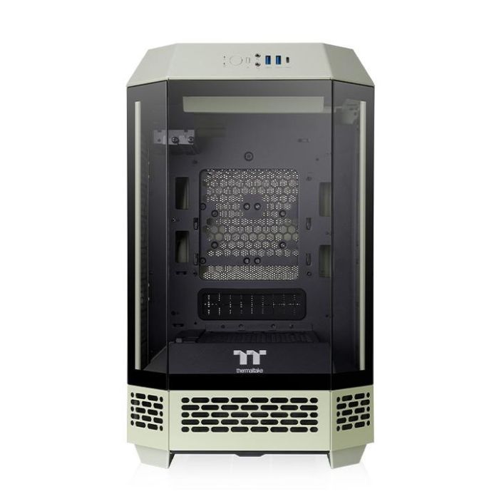 Thermaltake The Tower 250 Mini Tower para PC con Pantalla LCD de 3.9 pulgadas, Ventiladores 120mm Preinstalados - Matcha Green 1 Thermaltake The Tower 250 Mini Tower para PC con Pantalla LCD de 3.9 pulgadas, Ventiladores 120mm Preinstalados - Matcha Green 1