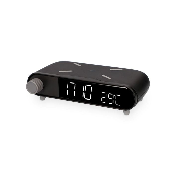 Reloj Despertador KSIX Carga inalámbrica Negro 8