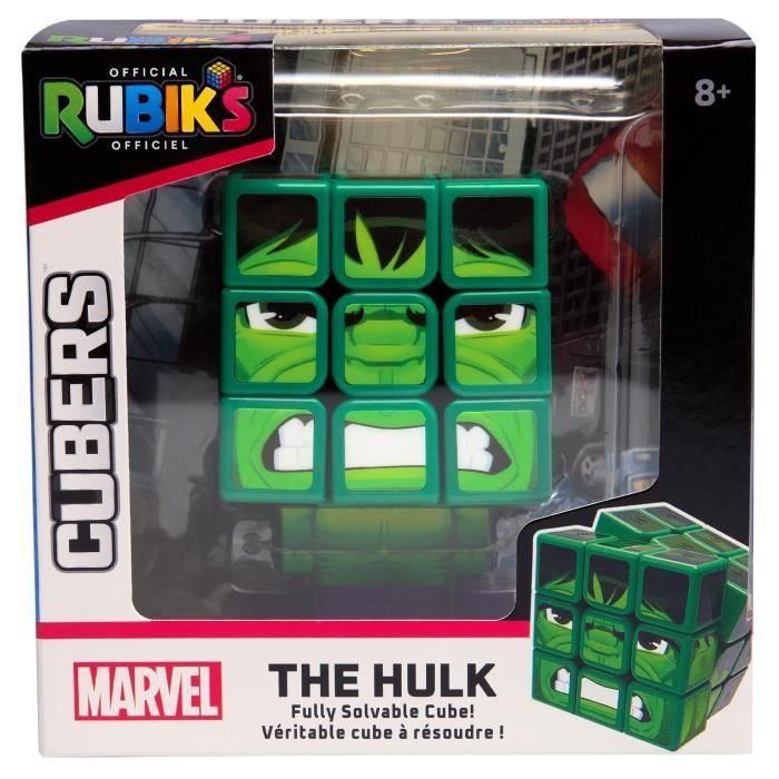 Marvel AUC1737221998345 Cubo de Rubik 3x3 Hulk 8 años