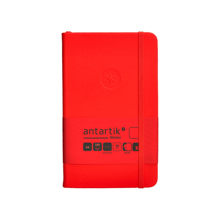 Antartik Cuaderno A6 Tapa Dura Hojas Lisas Rojo 100 Hojas 80 Gr Fsc 1
