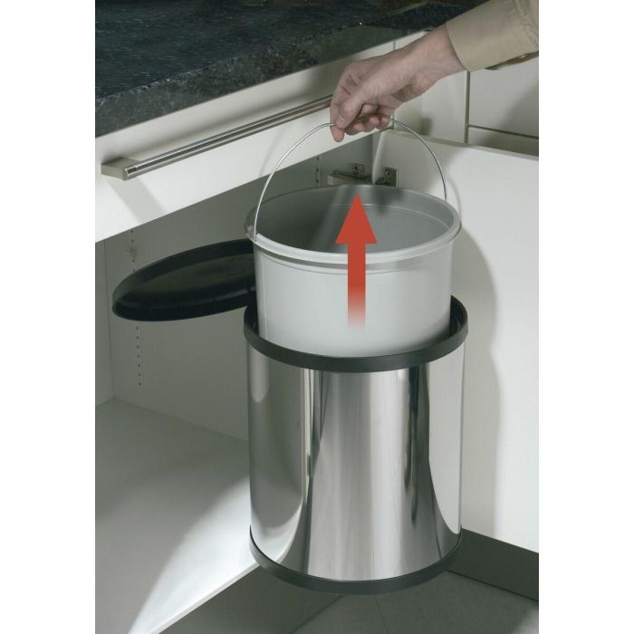 Cubo de basura Hailo Compact-Box Acero 15 L Negro Gris Integrable 5 Cubo de basura Hailo Compact-Box Acero 15 L Negro Gris Integrable 5