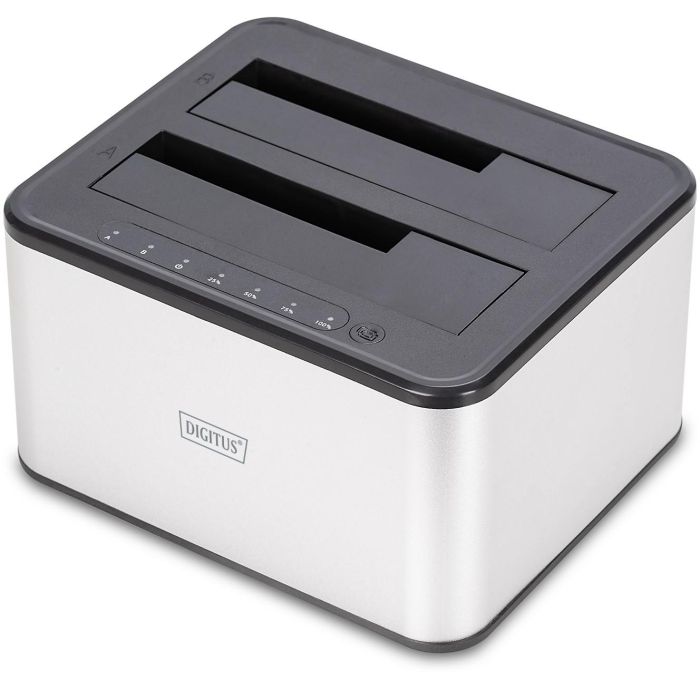 Digitus Docking USB para 2x 2.5"/3.5" SATA HDD/SSD - Plata