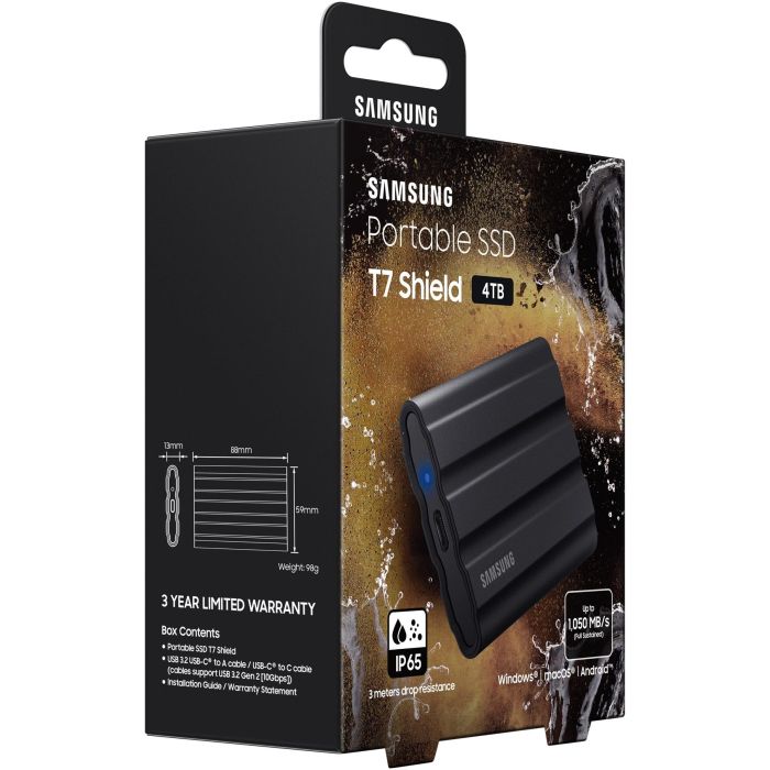 Samsung T7 Shield 4TB SSD Portátil USB 3.2 Gen2 Negro 11 Samsung T7 Shield 4TB SSD Portátil USB 3.2 Gen2 Negro 11