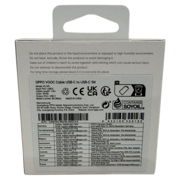 Cable Usb Tipo C Oppo 1M 3 Cable Usb Tipo C Oppo 1M 3