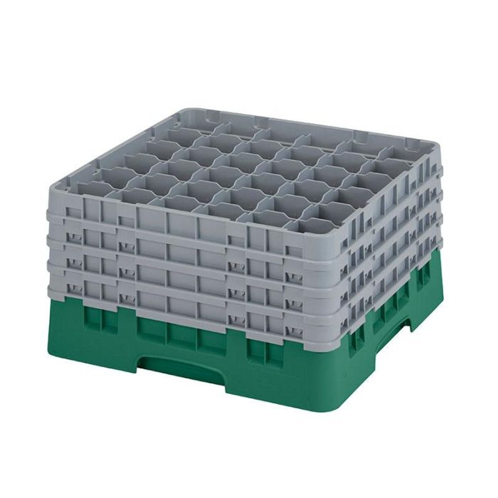 CAMBRO - 36S900-110 - Cesta de lavado 36 comp. 4 alturas - 7,2 cm Ø máx. - alt. máx. 24,1 cm - 50 x 50 x 26,7 cm - Negro