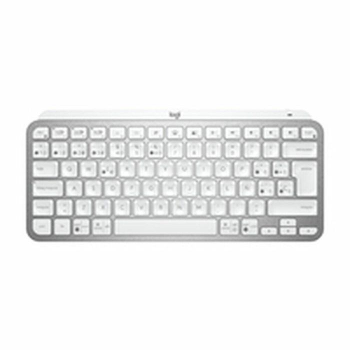 Logitech MX Keys Mini Teclado Inalámbrico Gris Pálido - Teclas Esféricas Cóncavas, Retroiluminación Inteligente, Bluetooth