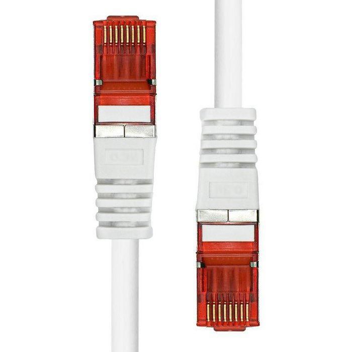 ProXtend Cable Ethernet CAT6 F/UTP CU LSZH Blanco 7m - Conector Oro 50µ", Cobre Puro 99.9%, Compatible PoE+ 1