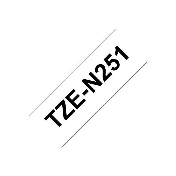 Cinta Laminada para Rotuladoras Brother TZe-N251 8 m Blanco Negro Negro/Blanco 3