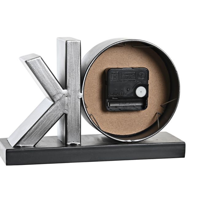 Reloj Sobremesa Loft DKD Home Decor Negro Plateado 8 x 15 x 23 cm (2 Unidades) 2 Reloj Sobremesa Loft DKD Home Decor Negro Plateado 8 x 15 x 23 cm (2 Unidades) 2