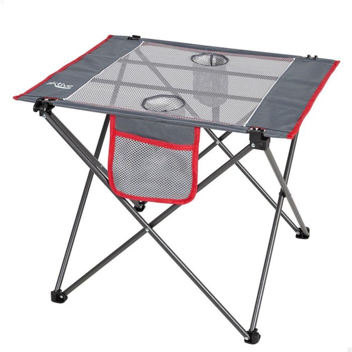 Mesa Plegable Aktive Camping Gris 62 x 50 x 50 cm (2 Unidades) 6 Mesa Plegable Aktive Camping Gris 62 x 50 x 50 cm (2 Unidades) 6