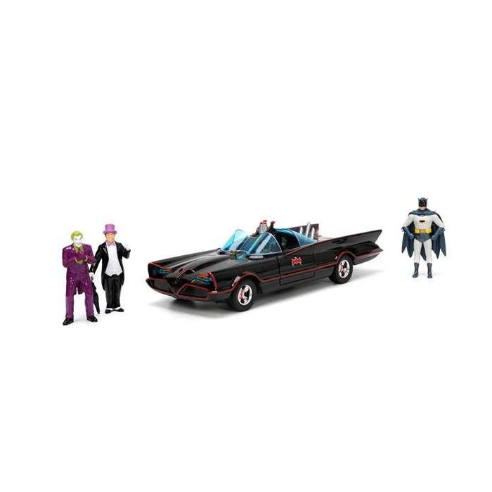 Coche metal batmóvil 1966 classic con 4 figuras de metal escala 1:24 19 cm 9