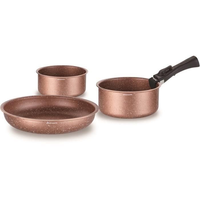Batería de cocina de inducción - Arthur Martin - AM5865 - Aluminio - 18 piezas - Mango extraíble - Todo tipo de fuegos, incluida inducción 1 Batería de cocina de inducción - Arthur Martin - AM5865 - Aluminio - 18 piezas - Mango extraíble - Todo tipo de fuegos, incluida inducción 1