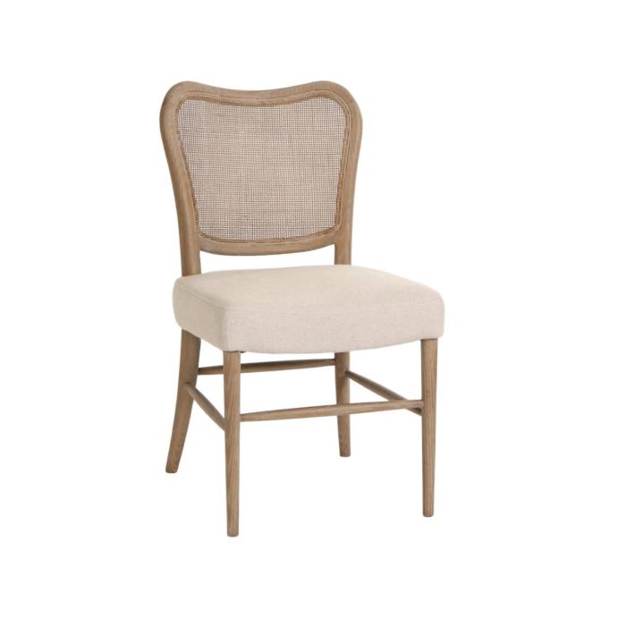 Silla Item Home DKD Home Decor Blanco Crudo 56 x 87 x 49 cm (2 Unidades)