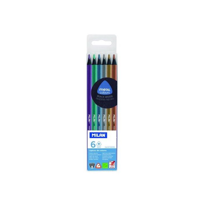 Lapices De Colores Milan Metal Colours Estuche De 6