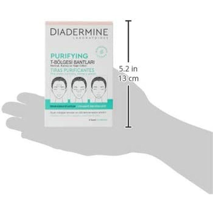 Diadermine Tiras Purificantes Faciales Piel Normal-Mixta para Acné Puntos Negros y Poros | Elimina Impurezas Mujer 6 Unidades 1