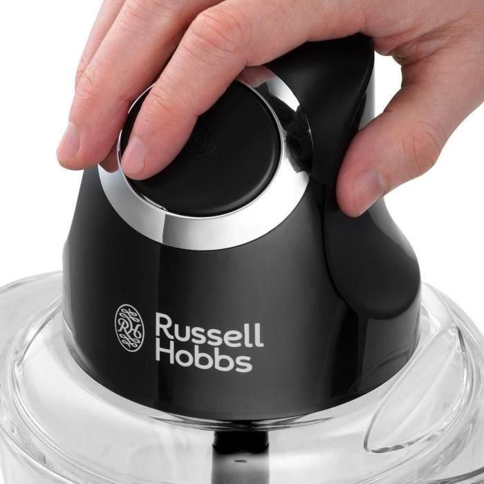 Mini Picadora - RUSSELL HOBBS - Desire 24662-56 - 200 W - Recipiente de cristal 1 L - Cuchillas de acero inoxidable - Negro mate 3 Mini Picadora - RUSSELL HOBBS - Desire 24662-56 - 200 W - Recipiente de cristal 1 L - Cuchillas de acero inoxidable - Negro mate 3