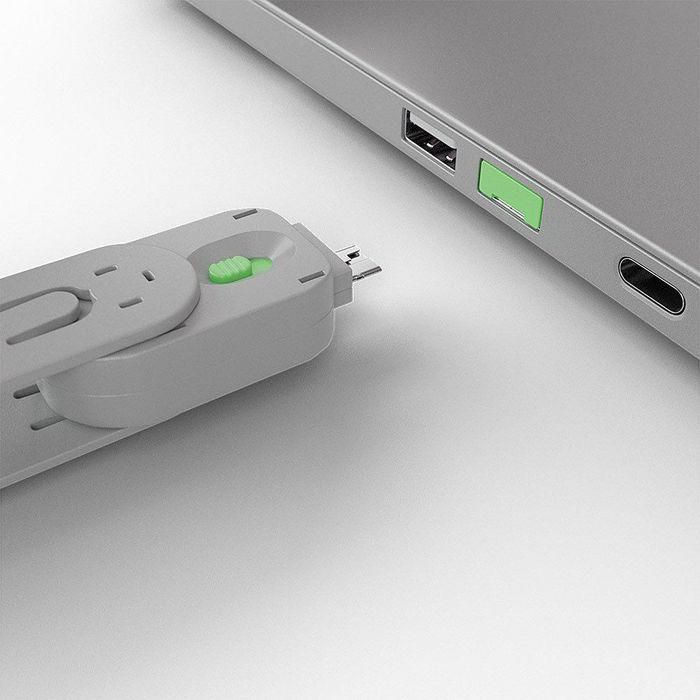 Lindy USB Port Blocker - Pack of 4, Colour Code: Green 3 Lindy USB Port Blocker - Pack of 4, Colour Code: Green 3