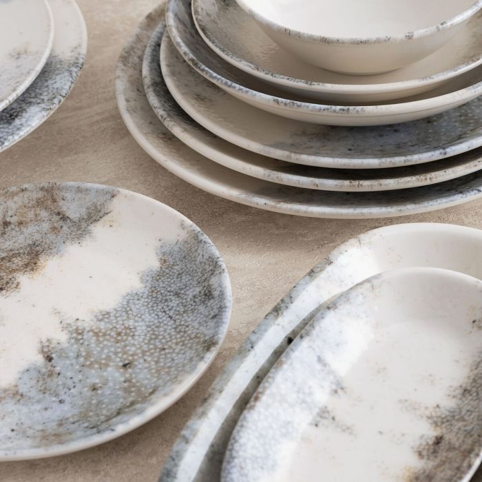 Plato para Pizza Bidasoa Polaris Hydrozero Beige Cerámica Ø 30 cm (6 Unidades) 3