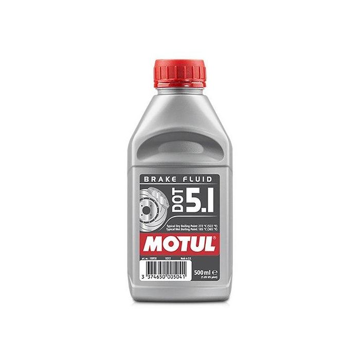 Abc Liquido De Frenos Moto Dot 5.1 MTL100950 para circuitos hidráulicos de frenos y embragues, fluido 100% sintético de larga duración, alto punto de ebullición