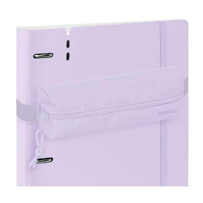 Safta Portatodo Rectangular con Goma Elástica 22cm Light Purple 22x4x7 cm 7