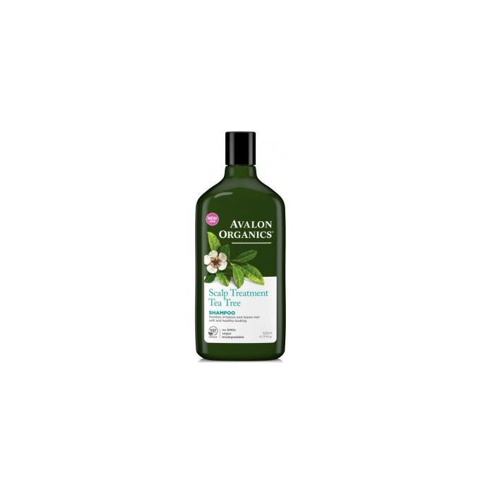 AVALON ORGANICS Champú Árbol del Té 325ml Anticaspa y Cuero Cabelludo Seco Con Aloe y Vitamina E
