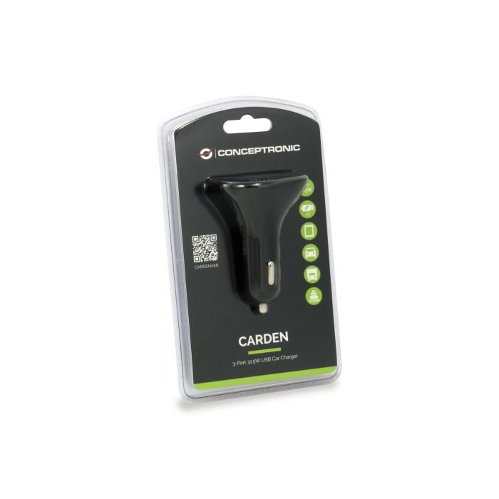 Conceptronic Carden06B Cargador de Coche 3 Puertos USB para Dispositivos Móviles 3 Conceptronic Carden06B Cargador de Coche 3 Puertos USB para Dispositivos Móviles 3