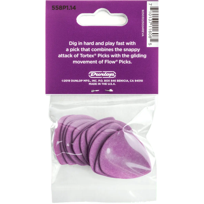 Dunlop Púas Tortex Flow 1.14 mm Pack 12 Unidades 3 Dunlop Púas Tortex Flow 1.14 mm Pack 12 Unidades 3