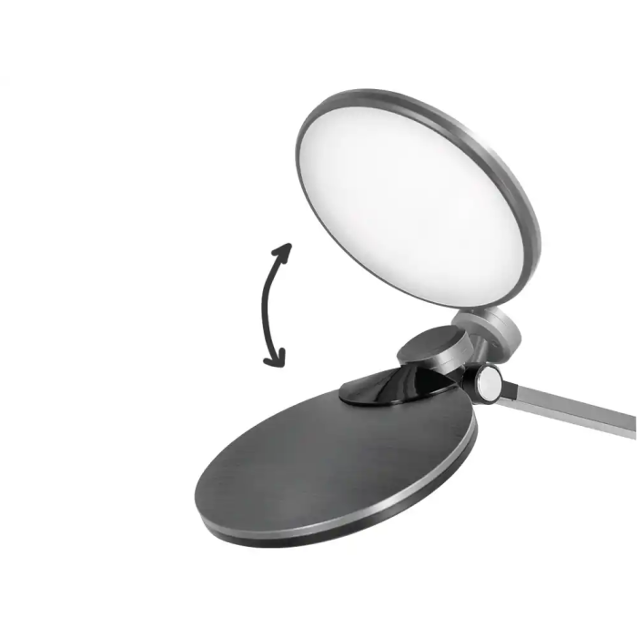 Q-connect Lámpara Escritorio LED 9W 600 LM Táctil 3 Niveles Blanca Cabeza Brazo Orientable Inalámbrica Negro 6