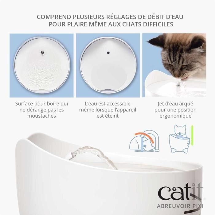 CAT IT Fuente de agua automática para gatos - 2,5 L - Rosa 3 CAT IT Fuente de agua automática para gatos - 2,5 L - Rosa 3