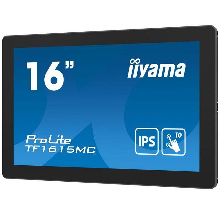IIYAMA TF1615MC-B1 Monitor Táctil 15.6" Full HD IPS, 10 Puntos Táctiles, VGA HDMI DP 2