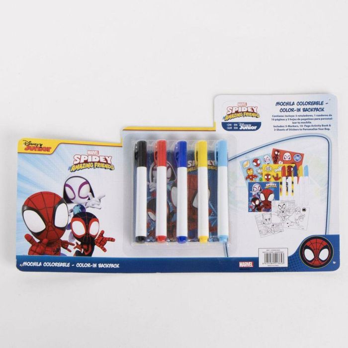 Cerdá Diy Set Mochila Spidey para Niños +3 Años Roja 30x38x14 cm 4