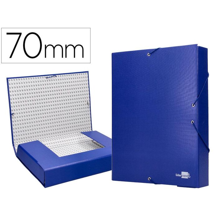 Carpeta Proyectos Liderpapel Folio Lomo 70 mm Carton Forradoazul