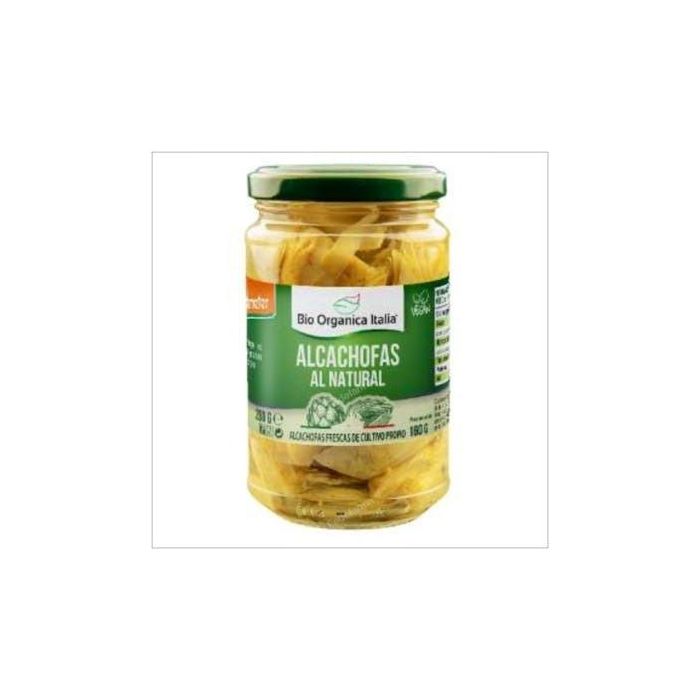 BIO ORGANICA ITALIA Alcachofas Al Natural Demeter 280g Corazón Fresco Sabor Inconfundible Procesado Artesanalmente en 8h