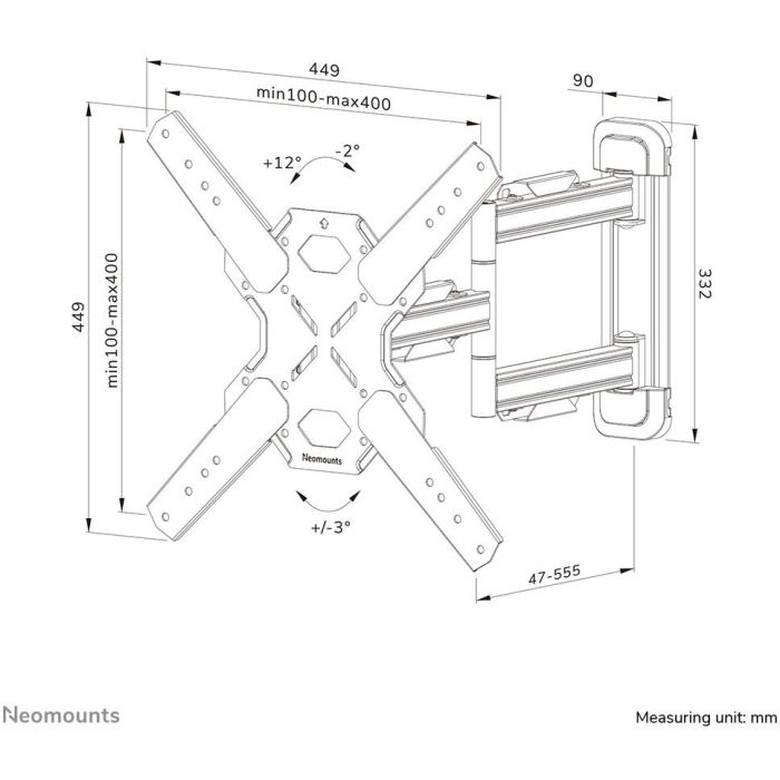 Soporte TV Neomounts WL40S-850BL14 32-65" 32" 65" 40 kg 11