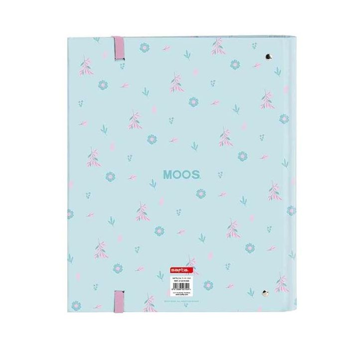Safta Carpeta 4 Anillas 35mm Moos "Garden" Acolchada Rolling Printing Azul Turquesa 27x32x3.5cm 3 Safta Carpeta 4 Anillas 35mm Moos "Garden" Acolchada Rolling Printing Azul Turquesa 27x32x3.5cm 3