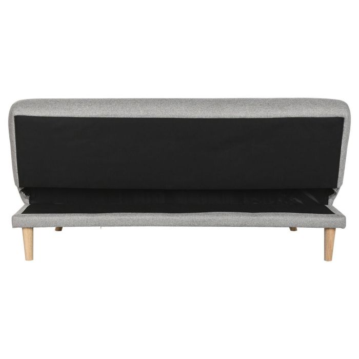 DKD Home Decor Sofá Cama Scandi de Poliéster y Rubberwood Gris 80 x 76 x 172 cm 8