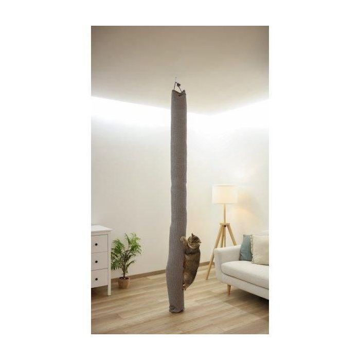 Bolsa de escalada para gatos - KERBL - CLIMBER - 16 x 16 x 240 cm - Montaje en techo - Gris Bolsa de escalada para gatos - KERBL - CLIMBER - 16 x 16 x 240 cm - Montaje en techo - Gris