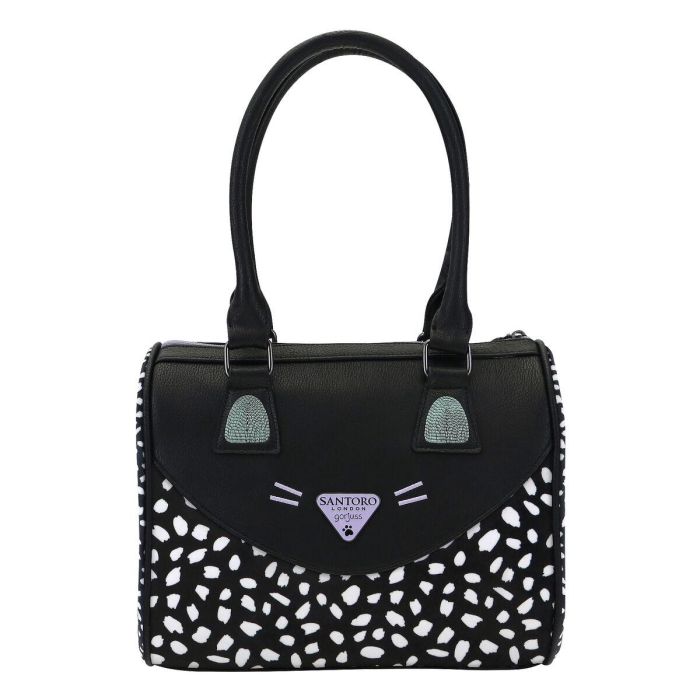 Bolso de Mano Gorjuss Smitten kitten Negro Blanco (28 x 22 x 13 cm) 1 Bolso de Mano Gorjuss Smitten kitten Negro Blanco (28 x 22 x 13 cm) 1