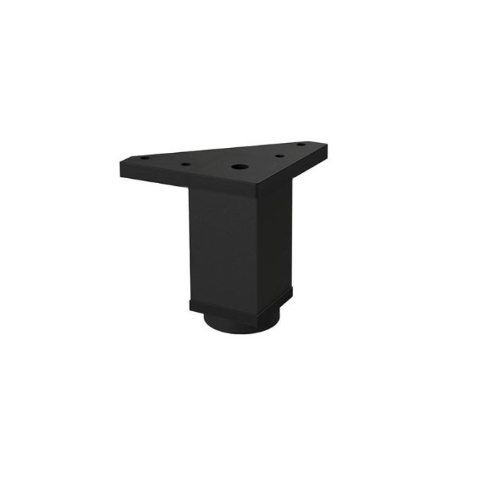 Herrajes Alk Pata de Aluminio Modelo Laos, Acabado Negro, Altura H80 (Set de 4 Unidades)