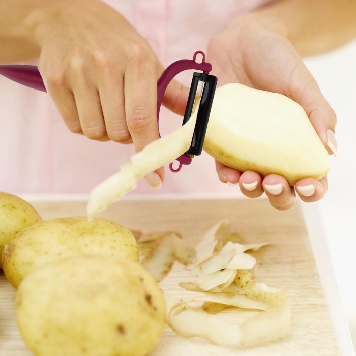 Cook Concept Pelador Cerámico Ligero y Manejable, Hoja Cerámica Anti-oxidación, Apto Lavavajillas, 14x8 cm 1 Cook Concept Pelador Cerámico Ligero y Manejable, Hoja Cerámica Anti-oxidación, Apto Lavavajillas, 14x8 cm 1