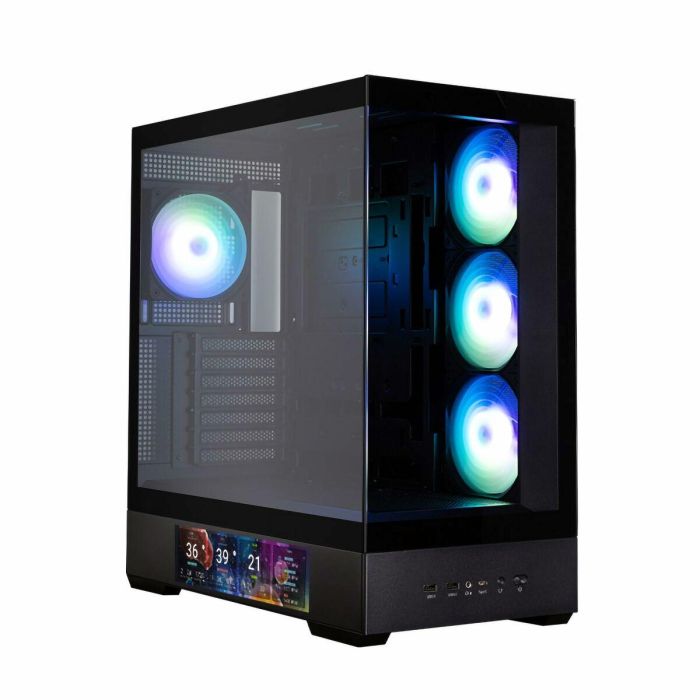 Zalman P40 DS BLACK Midi Tower PC Negro con Pantalla LCD 9.1" 8