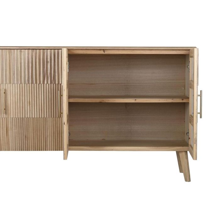 Aparador DKD Home Decor Dorado Marrón claro Madera de Paulonia Madera MDF 157 x 40 x 80 cm 3 Aparador DKD Home Decor Dorado Marrón claro Madera de Paulonia Madera MDF 157 x 40 x 80 cm 3