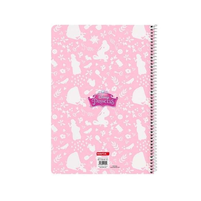 Safta Libreta Princesas Disney Magical Folio 80 Hojas Tapas Duras 21.5x31x1 cm Poliéster y PVC 1