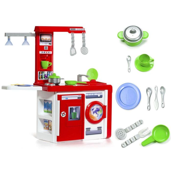 Cocina con lámpara y planchador y 12 accesorios 82x81x28 cm 4