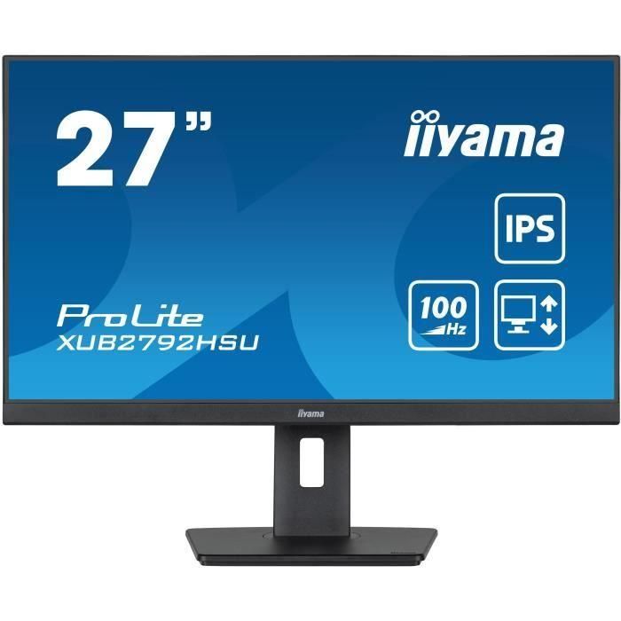 MONITOR IIYAMA 27" PROLITE XUB2792HSU-B6, IPS, 100HZ, 0,4MS, USB, HDMI, DISPLAYPORT, ALT 2x2W, ALTU, GIRO, INCLI, PIVOT MONITOR IIYAMA 27" PROLITE XUB2792HSU-B6, IPS, 100HZ, 0,4MS, USB, HDMI, DISPLAYPORT, ALT 2x2W, ALTU, GIRO, INCLI, PIVOT