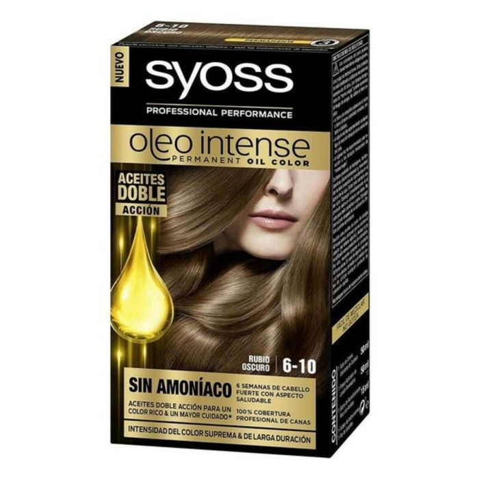 Syoss #6.10 OLEO INTENSE Tinte Permanente Cabello Rubio Oscuro Sin Amoniaco, Cubre Canas, con Aceites Nutritivos 5 pz 0 Syoss #6.10 OLEO INTENSE Tinte Permanente Cabello Rubio Oscuro Sin Amoniaco, Cubre Canas, con Aceites Nutritivos 5 pz 0