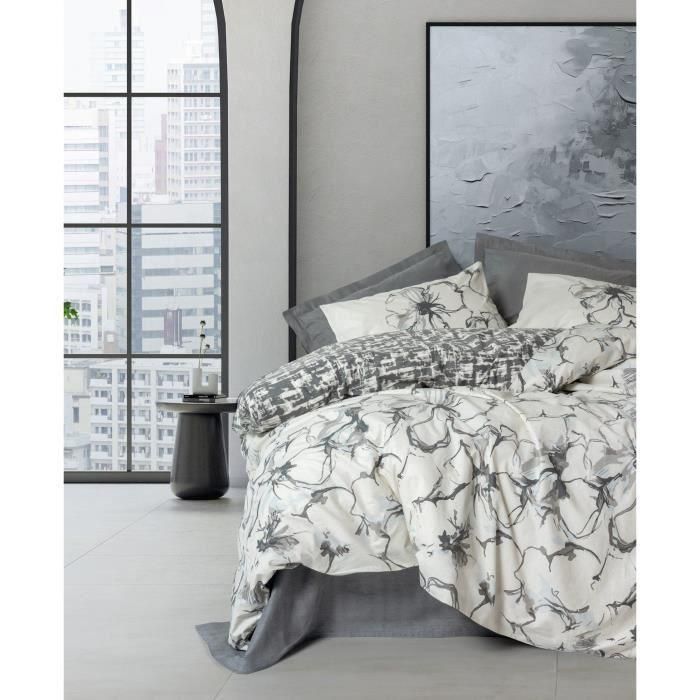 Juego de Cama - Funda Nórdica 220x240 cm y 2 Fundas de Almohada 60x60 cm - 100% Algodón Antracita - ASI8684283425044 Juego de Cama - Funda Nórdica 220x240 cm y 2 Fundas de Almohada 60x60 cm - 100% Algodón Antracita - ASI8684283425044